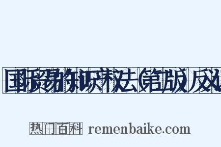 国际贸易的知识产权法（第二版）反义词是什么意思的图片